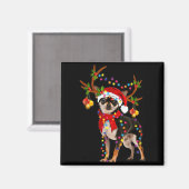 Black And Tan Chihuahua Gorgeous Reindeer Christma Magnet (Vorderseite/Rückseite)