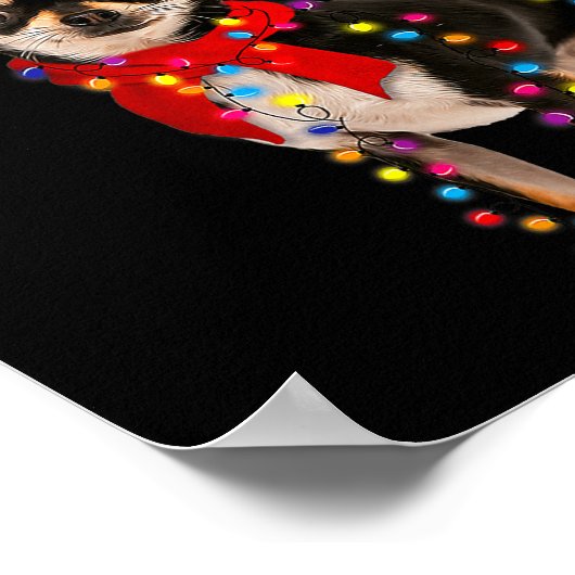 Black And Tan Chihuahua Gorgeous Reindeer Christma Poster (Ecke)