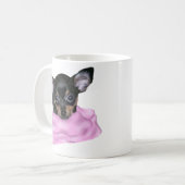 Black and Tan Chihuahua Puppy Kaffeetasse (Vorderseite Links)
