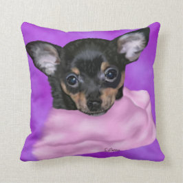 Black and Tan Chihuahua Puppy Kissen