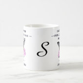 Black and Tan Chihuahua Puppy Mit Monogramm Kaffeetasse (Mittel)