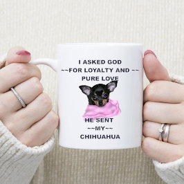 Black and Tan Chihuahua Puppy Mit Monogramm Kaffeetasse