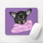 Black and Tan Chihuahua Puppy Mousepad (Mit Mouse)