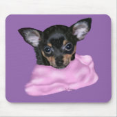 Black and Tan Chihuahua Puppy Mousepad (Vorne)