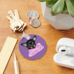 Black and Tan Chihuahua Puppy Schlüsselanhänger