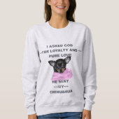 Black and Tan Chihuahua Puppy Sweatshirt (Vorderseite)