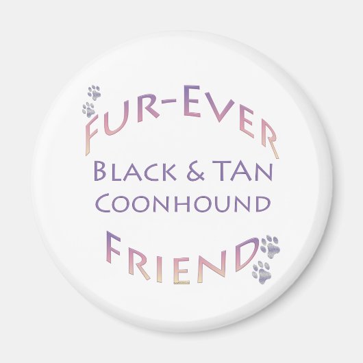 Black and Tan Coonhound Furever Magnet (Vorne)
