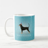 Black and Tan Coonhound Happy Birthday Design Kaffeetasse (Links)