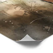 Black and Tan Coonhound Hund Art Print Poster (Ecke)