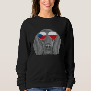 Black and Tan Coonhound Hund tschechische Flagge S Sweatshirt