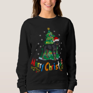 Black and Tan Coonhound Hund Ugly Weihnachtssüßer Sweatshirt