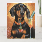 Black and Tan Coonhound - Neues Jahr Karte (Vorderseite)