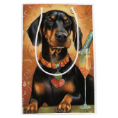 Black and Tan Coonhound - Neues Jahr Mittlere Geschenktüte (Vorderseite)
