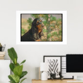 Black and Tan Coonhound Poster (Heimbüro)