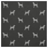 Black and Tan Coonhound Silhouetten Gemustert Stoff (Muster)