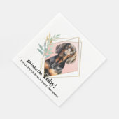 Black and Tan Coonhound Wedding Napkins mit Hunden Serviette (Ecke)