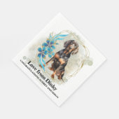 Black and Tan Coonhound Wedding Napkins mit Hunden Serviette (Ecke)
