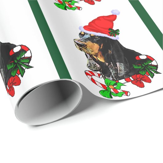 Black and Tan Coonhound Weihnachten Geschenkpapier (Rolleneckpunkt)