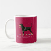 Black and Tan Coonhound Weihnachten Kaffeetasse (Links)