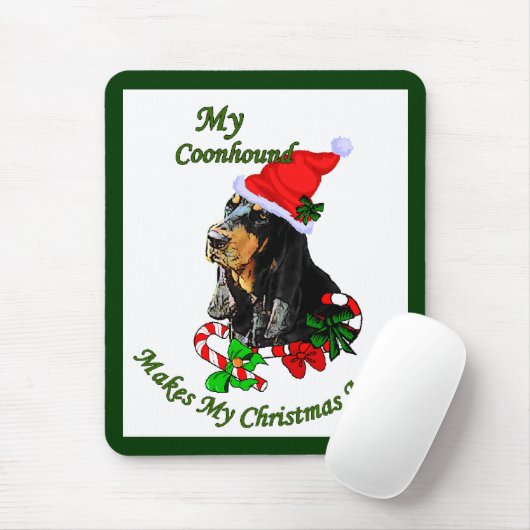 Black and Tan Coonhound Weihnachtsgeschenke Mousepad (Mit Mouse)