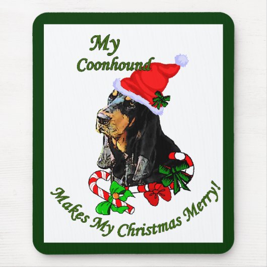 Black and Tan Coonhound Weihnachtsgeschenke Mousepad (Vorne)