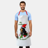 Black and Tan Coonhound Weihnachtsgeschenke Schürze (Getragen)