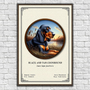 Black and Tan Coonhound Zoologie-Serie Poster