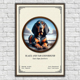 Black and Tan Coonhound Zoologie-Serie Poster