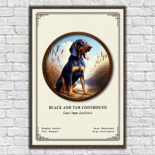 Black and Tan Coonhound Zoologie-Serie Poster