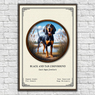 Black and Tan Coonhound Zoologie-Serie Poster