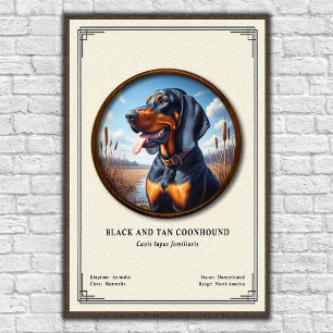 Black and Tan Coonhound Zoologie-Serie Poster