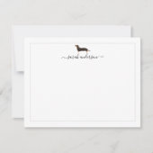 Black and Tan Dachshund Border Personalized Mitteilungskarte (Vorderseite)