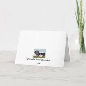 Black and Tan Dachshund Easter Bunny Card Karte (Rückseite)