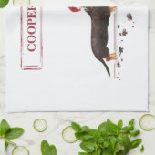 Black and Tan Dackel Funny Christmas Dog Geschirrtuch (Gefaltet)