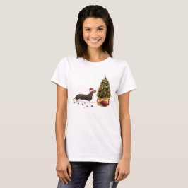 Black and Tan Dackel Funny Christmas Dog T-Shirt