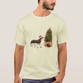 Black and Tan Dackel Funny Christmas Dog T-Shirt (Vorderseite)