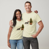Black and Tan Dackel Funny Christmas Dog T-Shirt (Unisex)
