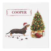 Black and Tan Dackel Funny Christmas Dog Würfel (Rechts)