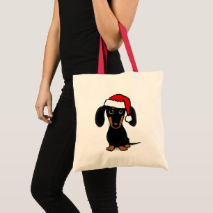 Black and Tan Dackel Santa Niedlich Dackel Hund Tragetasche