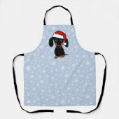 Black and Tan Dackel Santa Niedlich Dog Weihnachte Schürze (Vorderseite)