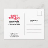 Black and Tan Dackel Weihnachtsfertiger Hund Custo Postkarte (Rückseite)