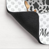 Black and Tan Dapple Kurz Haare Dackel & Name Mousepad (Ecke)