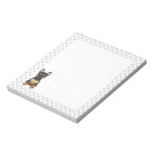 Black and Tan French Bulldog Cartoon Dog & Paws Notizblock (Rotiert)