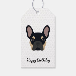 Black and Tan French Bulldog zum Geburtstag Geschenkanhänger