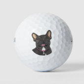 Black and Tan Frenchie French Bulldog Golfball (Vorderseite)