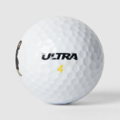 Black and Tan Frenchie French Bulldog Golfball (Logo)