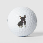 Black and Tan Frenchie French Bulldog Golfball (Vorderseite)
