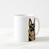 Black and Tan German Shepherd Dog Kaffeetasse (VorderseiteRechts)