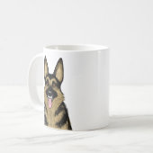 Black and Tan German Shepherd Dog Kaffeetasse (Vorderseite Links)