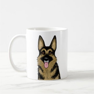 Black and Tan German Shepherd Dog Kaffeetasse